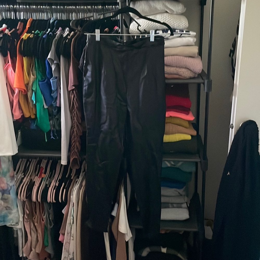 Black pleather pants